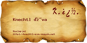 Knechtl Éva névjegykártya