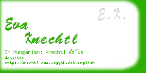eva knechtl business card